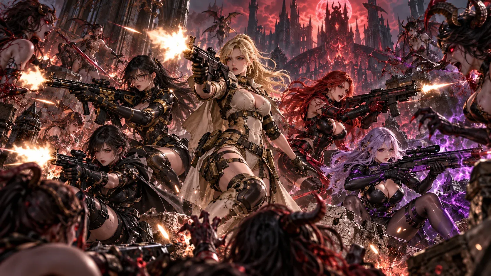X-Dolls Squad promotional battle artwork